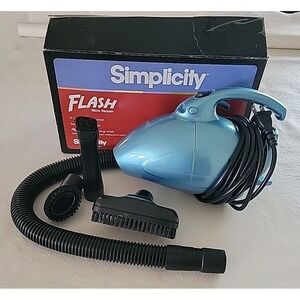 Simplicity Flash Micro Vacuum Handheld Blue W/ Attachments